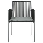 vidaXL Scaune grădină cu perne 6 buc. negru 54x60,5x83,5 cm poliratan vidaXL Scaune grădină cu perne 6 buc. negru 54x60,5x83,5 cm poliratan