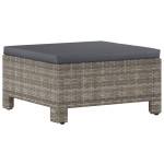 vidaXL Set mobilier de grădină cu perne, 9 piese, gri, poliratan vidaXL Set mobilier de grădină cu perne, 9 piese, gri, poliratan