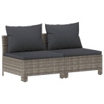 vidaXL Set mobilier de grădină cu perne, 8 piese, gri, poliratan vidaXL Set mobilier de grădină cu perne, 8 piese, gri, poliratan