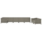vidaXL Set mobilier de grădină cu perne, 8 piese, gri, poliratan vidaXL Set mobilier de grădină cu perne, 8 piese, gri, poliratan