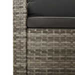 vidaXL Set mobilier de grădină cu perne, 8 piese, gri, poliratan vidaXL Set mobilier de grădină cu perne, 8 piese, gri, poliratan