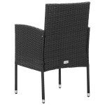 vidaXL Scaune de grădină cu perne, 4 buc., negru, poliratan vidaXL Scaune de grădină cu perne, 4 buc., negru, poliratan