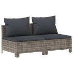 vidaXL Set mobilier de grădină cu perne, 8 piese, gri, poliratan vidaXL Set mobilier de grădină cu perne, 8 piese, gri, poliratan