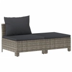vidaXL Set mobilier de grădină cu perne, 9 piese, gri, poliratan vidaXL Set mobilier de grădină cu perne, 9 piese, gri, poliratan