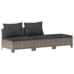 vidaXL Set mobilier de grădină cu perne, 9 piese, gri, poliratan vidaXL Set mobilier de grădină cu perne, 9 piese, gri, poliratan