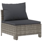 vidaXL Set mobilier de grădină cu perne, 9 piese, gri, poliratan vidaXL Set mobilier de grădină cu perne, 9 piese, gri, poliratan