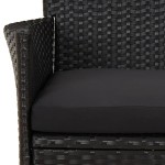 vidaXL Set mobilier de grădină cu perne, 9 piese, negru, poliratan vidaXL Set mobilier de grădină cu perne, 9 piese, negru, poliratan