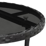 vidaXL Set bistro de grădină cu perne, 5 piese, negru, poliratan vidaXL Set bistro de grădină cu perne, 5 piese, negru, poliratan