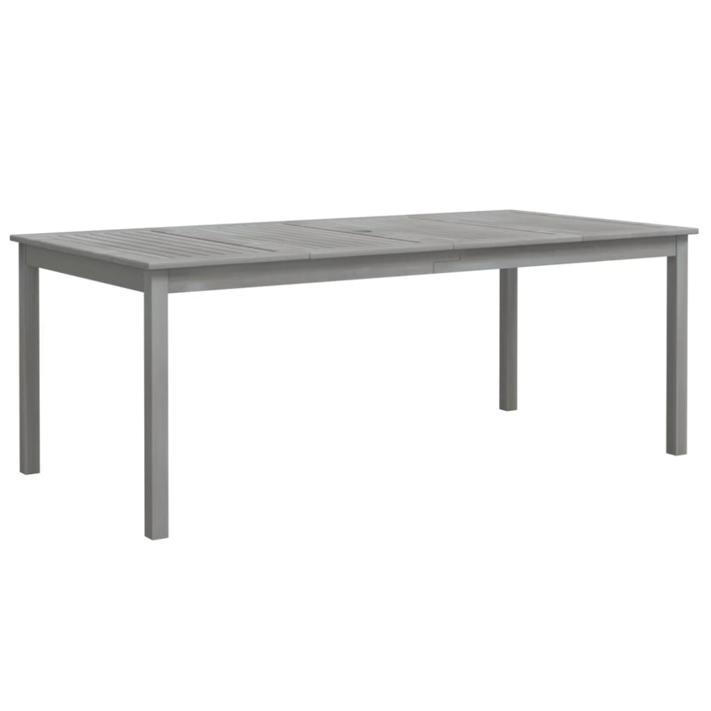 vidaXL Masă de grădină, gri, 200x100x75 cm, lemn masiv de acacia