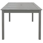 vidaXL Masă de grădină, gri, 200x100x75 cm, lemn masiv de acacia vidaXL Masă de grădină, gri, 200x100x75 cm, lemn masiv de acacia