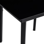 vidaXL Masă de bucătărie de grădină, negru, 140x70x74 cm, oțel/sticlă vidaXL Masă de bucătărie de grădină, negru, 140x70x74 cm, oțel/sticlă