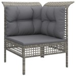 vidaXL Set mobilier de grădină cu perne, 9 piese, gri, poliratan vidaXL Set mobilier de grădină cu perne, 9 piese, gri, poliratan