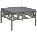 vidaXL Set mobilier de grădină cu perne, 9 piese, gri, poliratan vidaXL Set mobilier de grădină cu perne, 9 piese, gri, poliratan
