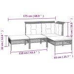 vidaXL Set mobilier de grădină cu perne, 8 piese, gri, poliratan vidaXL Set mobilier de grădină cu perne, 8 piese, gri, poliratan