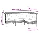 vidaXL Set mobilier de grădină cu perne, 9 piese, gri, poliratan vidaXL Set mobilier de grădină cu perne, 9 piese, gri, poliratan