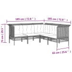vidaXL Set mobilier de grădină cu perne, 9 piese, gri, poliratan vidaXL Set mobilier de grădină cu perne, 9 piese, gri, poliratan