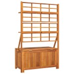 vidaXL Cutie de depozitare cu spalier, 99x50x160 cm, lemn masiv acacia vidaXL Cutie de depozitare cu spalier, 99x50x160 cm, lemn masiv acacia