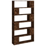 vidaXL Bibliotecă/Separator de cameră, stejar afumat, 100x24x188 cm vidaXL Bibliotecă/Separator de cameră, stejar afumat, 100x24x188 cm