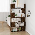 vidaXL Bibliotecă/Separator de cameră, stejar afumat, 100x24x188 cm vidaXL Bibliotecă/Separator de cameră, stejar afumat, 100x24x188 cm