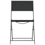 vidaXL Scaune pliante de exterior, 2 buc., negru, oțel și textilenă vidaXL Scaune pliante de exterior, 2 buc., negru, oțel și textilenă