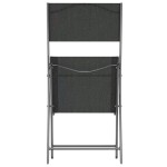vidaXL Scaune pliante de exterior, 2 buc., negru, oțel și textilenă vidaXL Scaune pliante de exterior, 2 buc., negru, oțel și textilenă