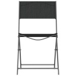 vidaXL Scaune pliante de exterior, 4 buc., negru, oțel și textilenă vidaXL Scaune pliante de exterior, 4 buc., negru, oțel și textilenă