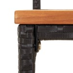 vidaXL Set bar pentru grădină, 7 piese, negru, poliratan/lemn acacia vidaXL Set bar pentru grădină, 7 piese, negru, poliratan/lemn acacia
