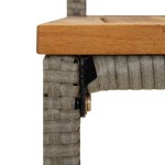 vidaXL Set bar pentru grădină, 7 piese, gri, poliratan/lemn acacia vidaXL Set bar pentru grădină, 7 piese, gri, poliratan/lemn acacia