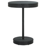 vidaXL Set bar pentru grădină, 5 piese, negru, poliratan/lemn acacia