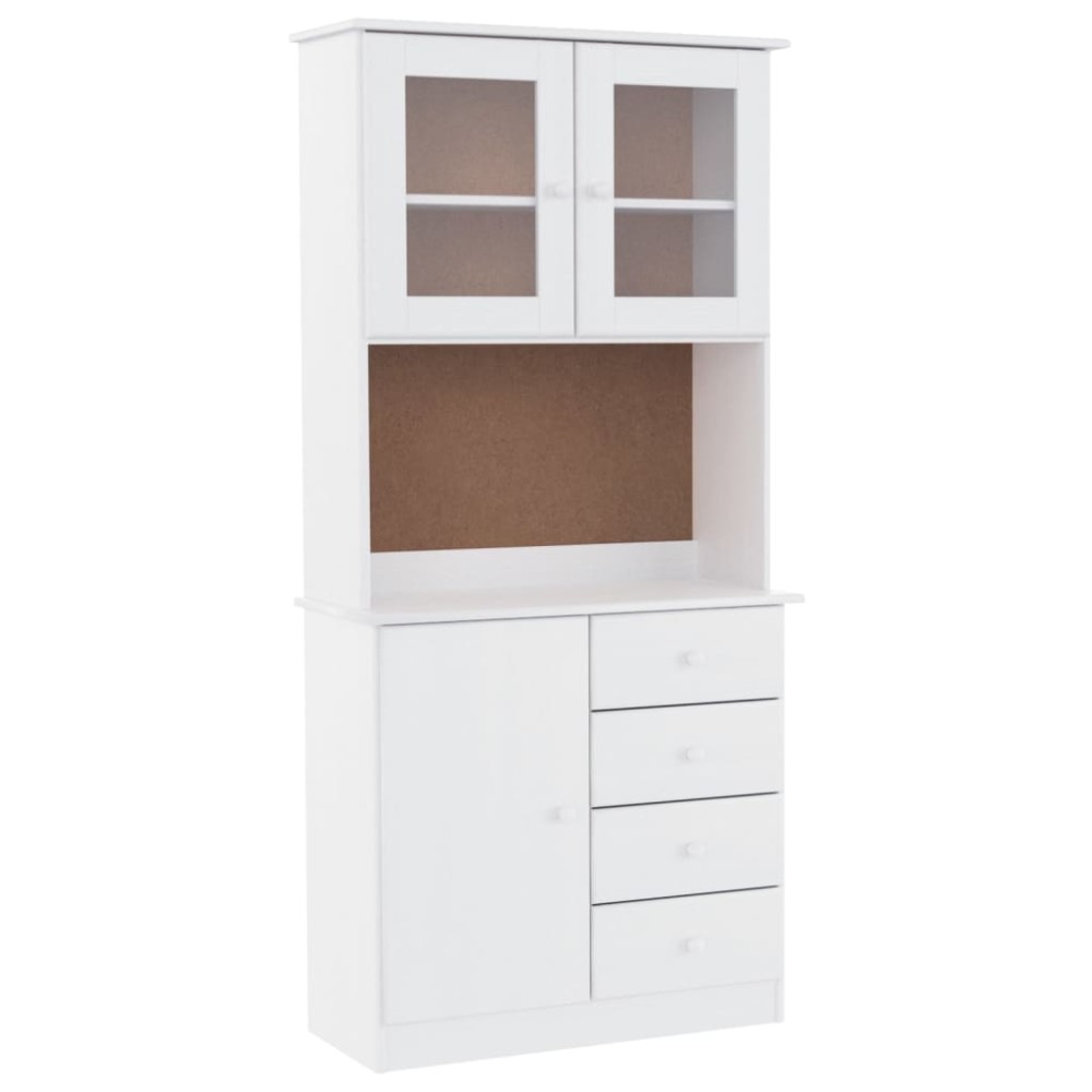 vidaXL Dulap înalt ALTA, alb, 77x35x165 cm, lemn masiv de pin