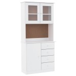 vidaXL Dulap înalt ALTA, alb, 77x35x165 cm, lemn masiv de pin vidaXL Dulap înalt ALTA, alb, 77x35x165 cm, lemn masiv de pin