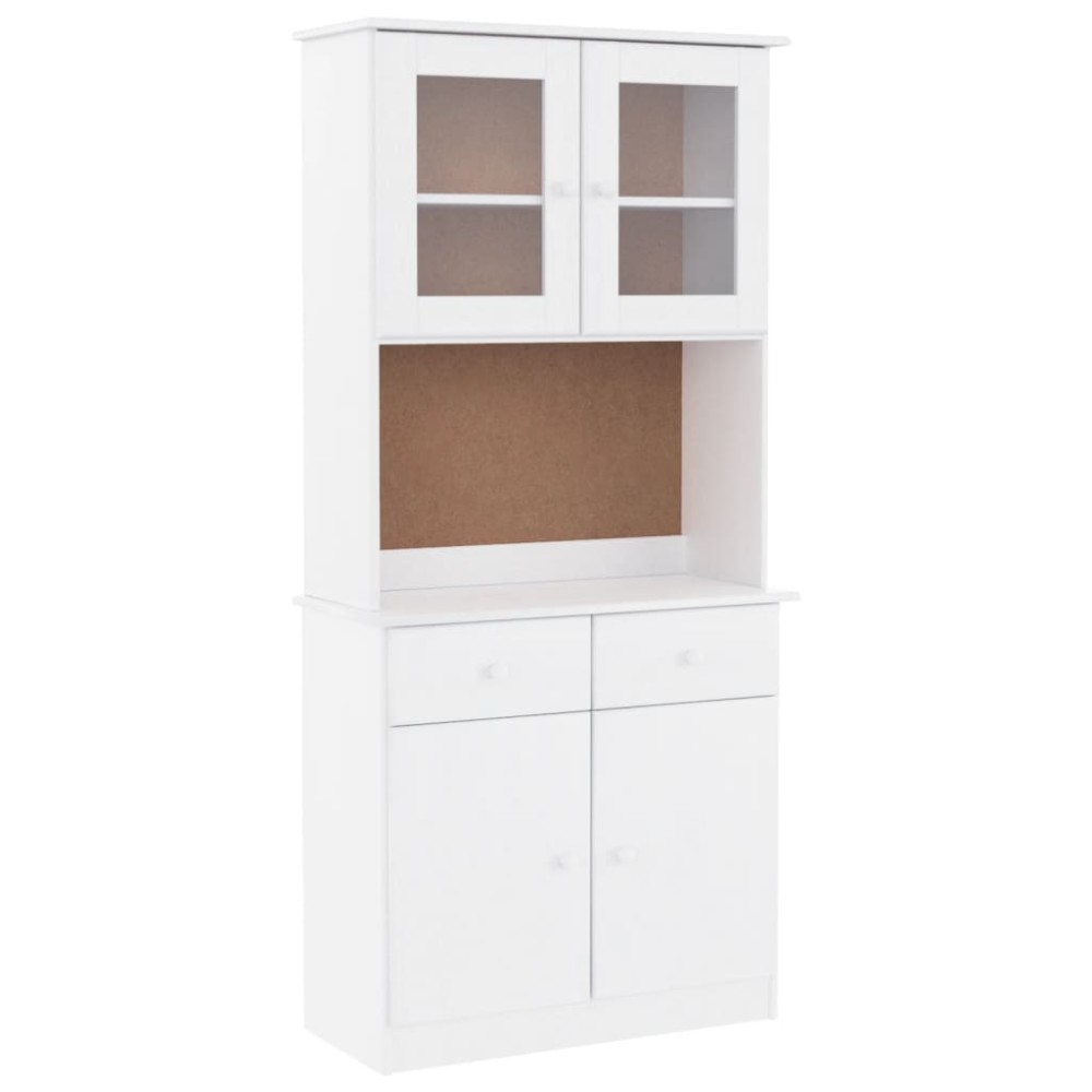 vidaXL Dulap înalt ALTA, alb, 77x35x165 cm, lemn masiv de pin