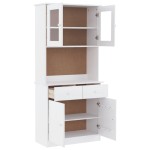 vidaXL Dulap înalt ALTA, alb, 77x35x165 cm, lemn masiv de pin vidaXL Dulap înalt ALTA, alb, 77x35x165 cm, lemn masiv de pin