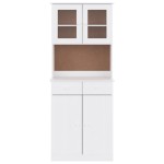 vidaXL Dulap înalt ALTA, alb, 77x35x188 cm, lemn masiv de pin vidaXL Dulap înalt ALTA, alb, 77x35x188 cm, lemn masiv de pin