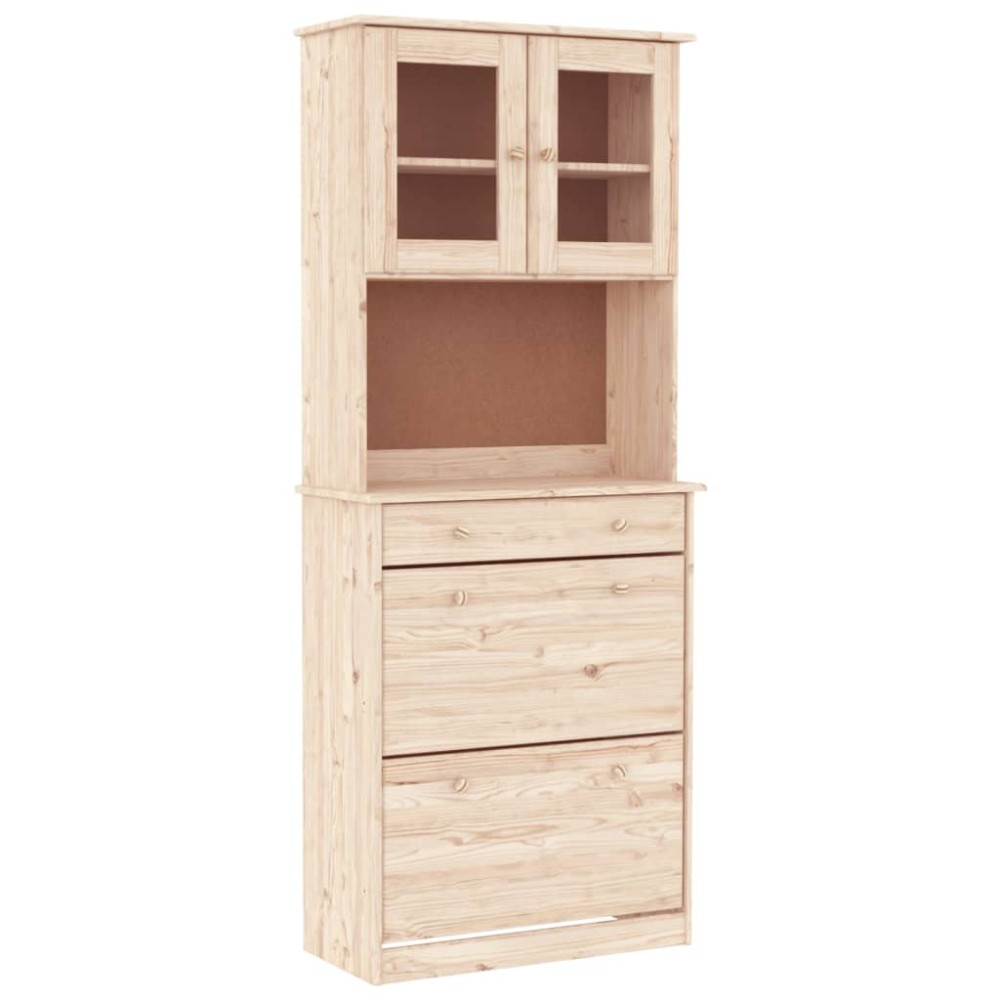 vidaXL Dulap înalt ALTA, 77x35x188 cm, lemn masiv de pin