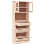 vidaXL Dulap înalt ALTA, 77x35x188 cm, lemn masiv de pin vidaXL Dulap înalt ALTA, 77x35x188 cm, lemn masiv de pin