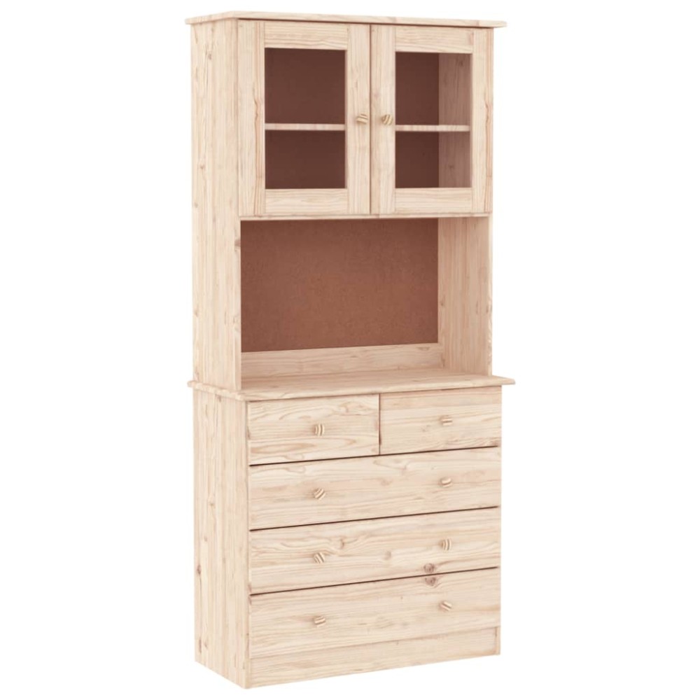 vidaXL Dulap înalt ALTA, 77x35x73 cm, lemn masiv de pin