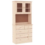 vidaXL Dulap înalt ALTA, 77x35x73 cm, lemn masiv de pin vidaXL Dulap înalt ALTA, 77x35x73 cm, lemn masiv de pin