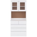 vidaXL Dulap înalt ALTA, alb, 77x35x165 cm, lemn masiv de pin vidaXL Dulap înalt ALTA, alb, 77x35x165 cm, lemn masiv de pin