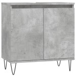 vidaXL Set dulapuri de baie, 3 piese, gri beton, lemn prelucrat vidaXL Set dulapuri de baie, 3 piese, gri beton, lemn prelucrat