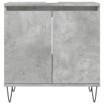 vidaXL Set dulapuri de baie, 3 piese, gri beton, lemn prelucrat vidaXL Set dulapuri de baie, 3 piese, gri beton, lemn prelucrat