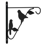 vidaXL Suporturi de jardiniere coș suspendate 4 buc, negru, oțel vidaXL Suporturi de jardiniere coș suspendate 4 buc, negru, oțel