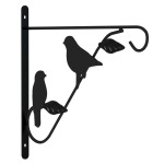 vidaXL Suporturi de jardiniere coș suspendate 4 buc, negru, oțel vidaXL Suporturi de jardiniere coș suspendate 4 buc, negru, oțel