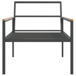 vidaXL Set mobilier de grădină, cu perne, antracit, 4 piese, oțel