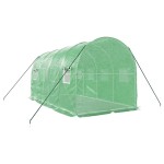 vidaXL Seră cu cadru din oțel, verde, 8 m², 4x2x2 m