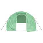 vidaXL Seră cu cadru din oțel, verde, 18 m², 6x3x2 m