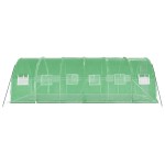 vidaXL Seră cu cadru din oțel, verde, 18 m², 6x3x2 m