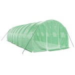 vidaXL Seră cu cadru din oțel, verde, 24 m², 8x3x2 m vidaXL Seră cu cadru din oțel, verde, 24 m², 8x3x2 m