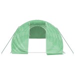 vidaXL Seră cu cadru din oțel, verde, 24 m², 8x3x2 m vidaXL Seră cu cadru din oțel, verde, 24 m², 8x3x2 m