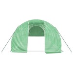 vidaXL Seră cu cadru din oțel, verde, 30 m², 10x3x2 m vidaXL Seră cu cadru din oțel, verde, 30 m², 10x3x2 m